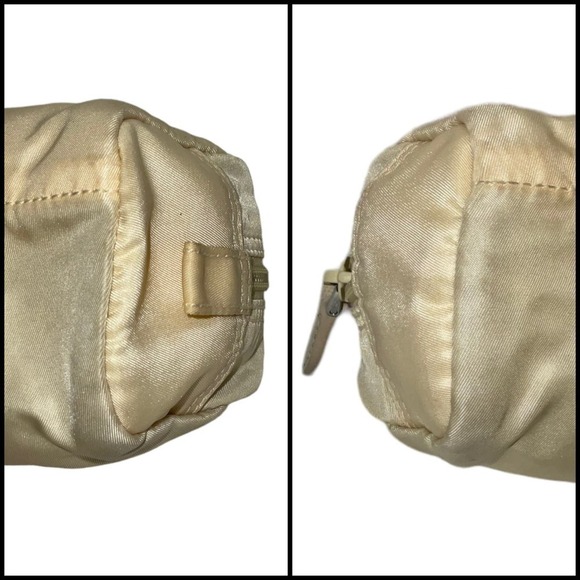 Prada Cosmetic Pouch Bag  Cream Nylon - Picture 5 of 15